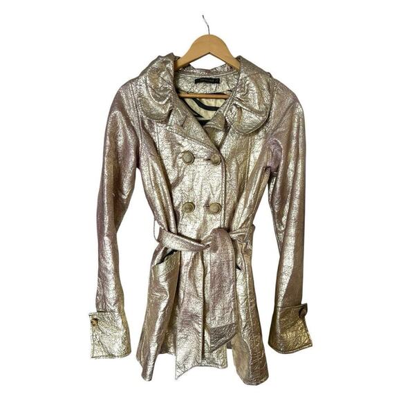 Vintage Roberto Cavalli 2005 Gold Metallic Jacket Size s/m - Picture 1 of 15